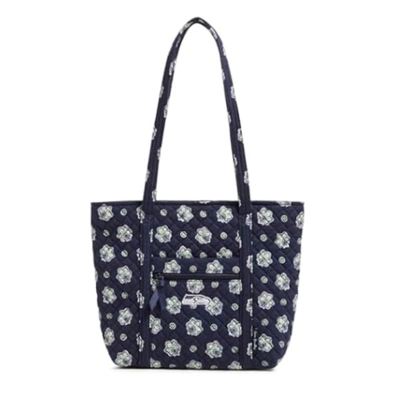 Vera Bradley Handbags - Vera Bradley NFL Seattle Seahawks Cotton Vera Tote Bag (Navy/Neon Green) NWT